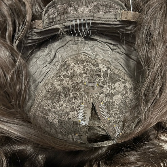 Rachel Rossette One-Piece Halo Hair Extension Medium Brown 24” NEW - Picture 7 of 8